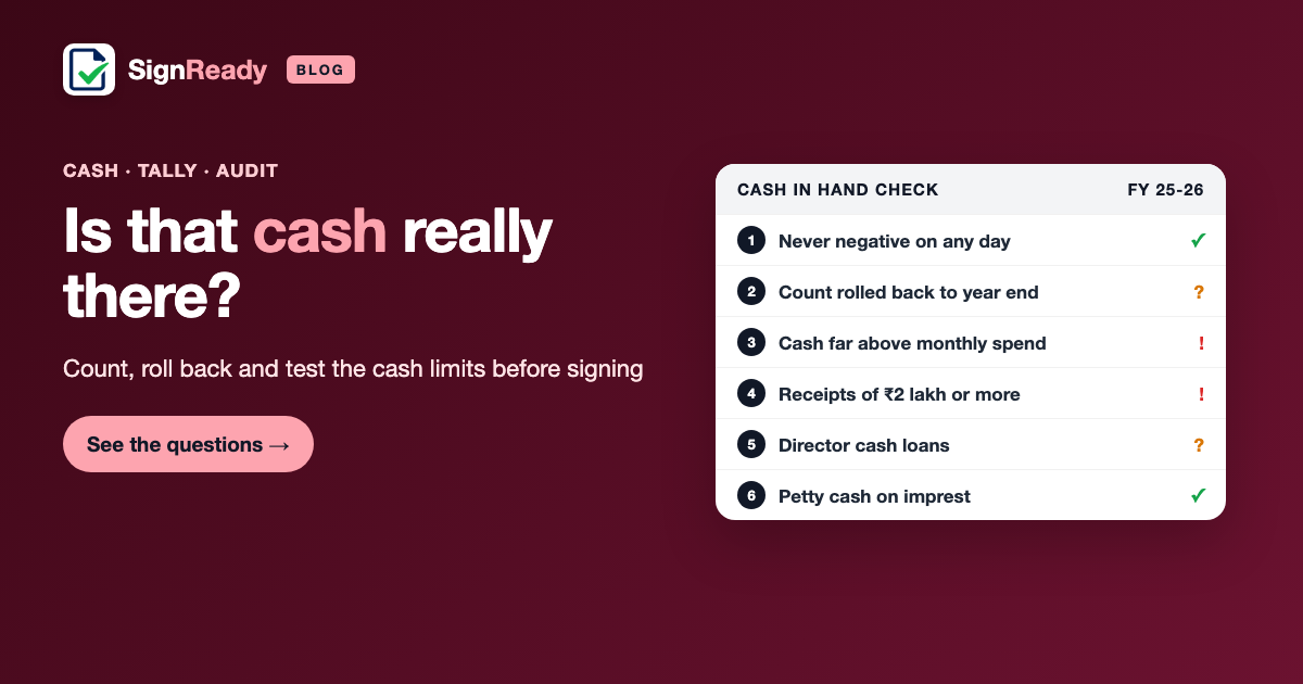 High cash in hand — guide banner
