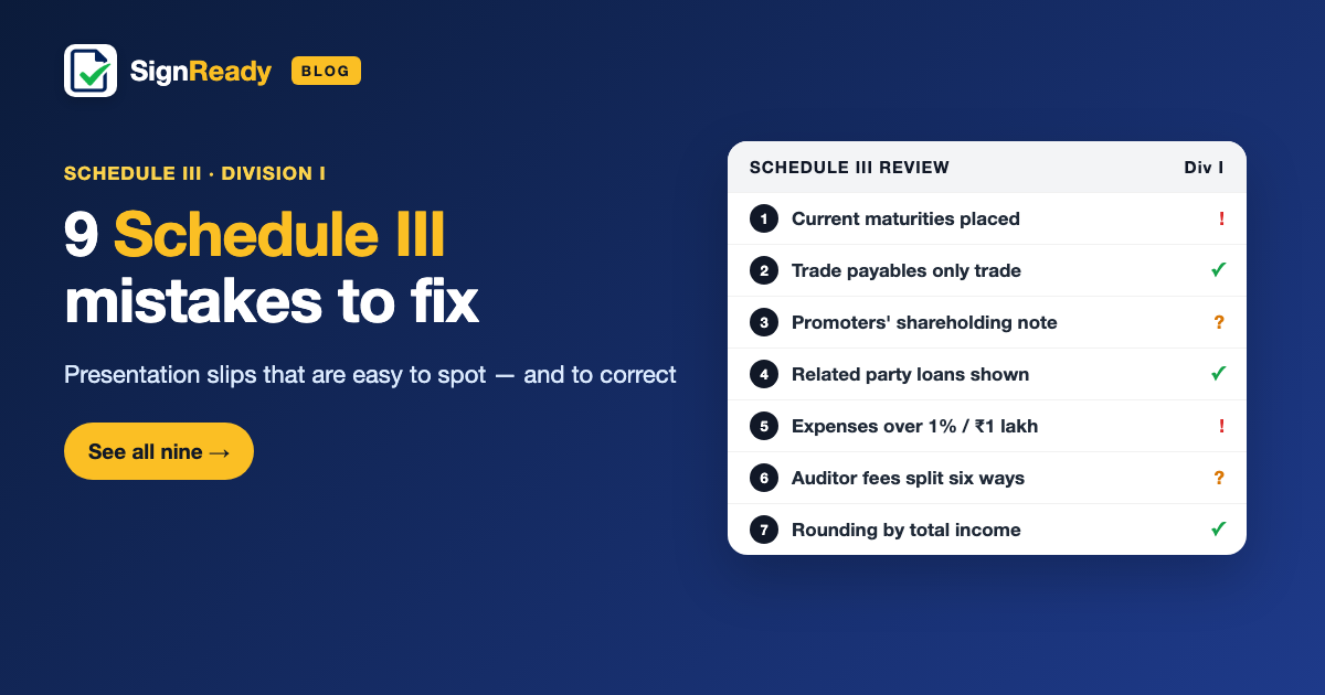 9 Schedule III mistakes — banner